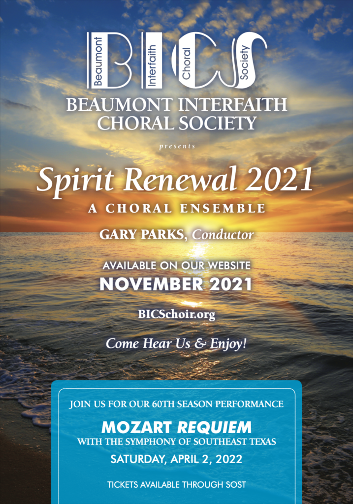 z 2020 2021 Season Beaumont Interfaith Choral Society